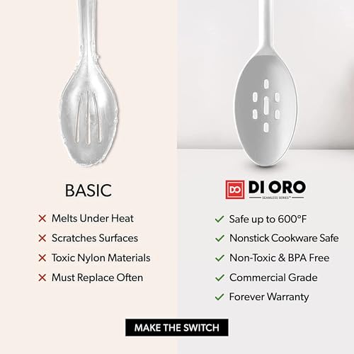DI ORO Silicone Cooking Spoons (2 Count)