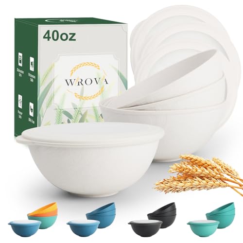 Plastic Bowls with Lids Set of 4