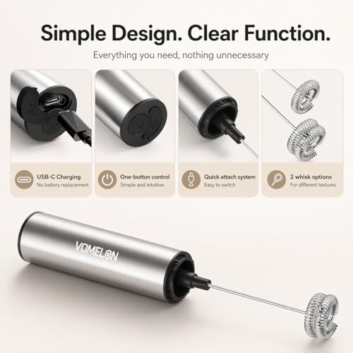 Rechargeable Milk Frother Battery Operated