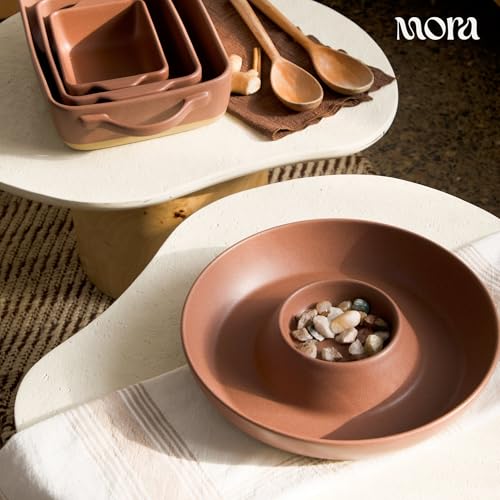Ceramic Chips and Dip Serving Tray