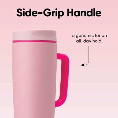 SmoothSip Slider Stainless Steel Insulated Travel Mug with Handle
