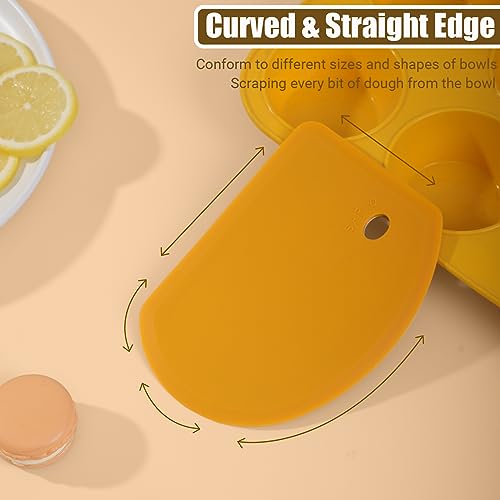 Flexible Curved Edge Silicone Bowl Scraper Dough Scraper Baking Bread