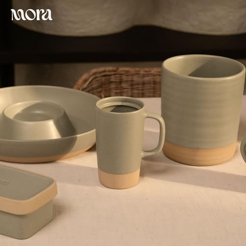 Ceramics Large Tea Mug with Loose Leaf Infuser and Ceramic Lid