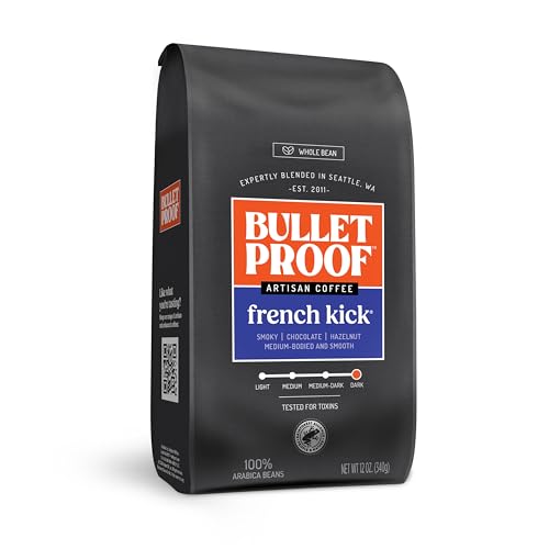 French Kick Dark Roast Whole Bean Coffee (12 Ounce)