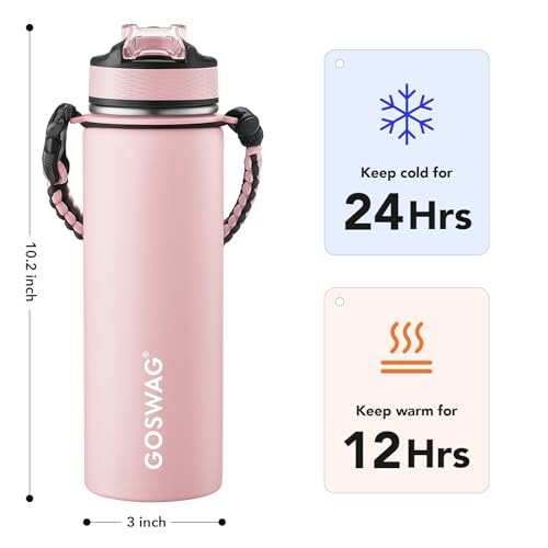 24oz Insulated Stainless Steel Travel Water Bottle