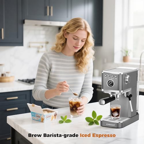Elite Espresso Coffee Machine with Steam Wand for Cappuccino