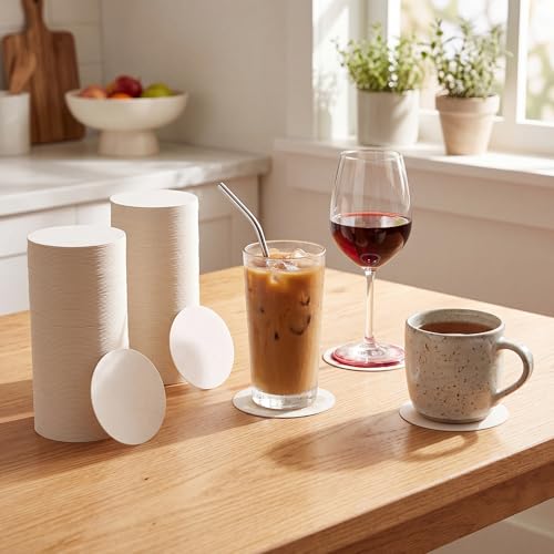 400 Pcs Round Cardboard Coasters Bulk
