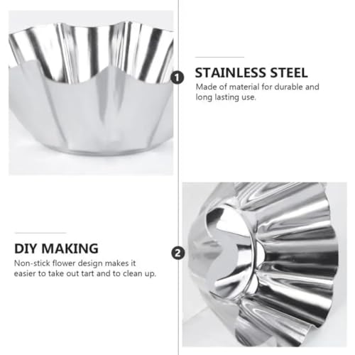 12 Pcs Stainless Steel Tart Pans (12 Count)