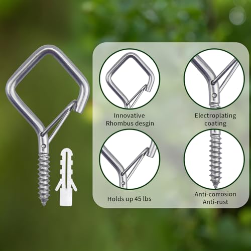100 PCS 304 Stainless Steel Eye Screw Hooks for Hanging Heavy Duty.Ceiling Hooks for Hanging Plants (100 Count)