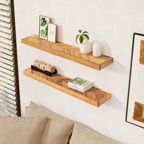 48'' Chevron Floating Shelves for Wall (2 Count)
