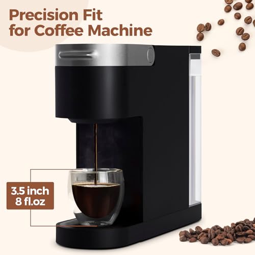 8oz Glass Coffee Mugs Set of 6 (6 Count)