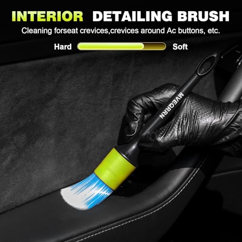 9PCS Boar Hair Car Detailing Brush Set