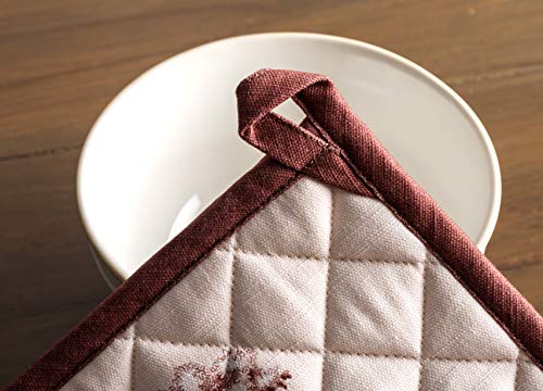 100% Cotton Oven Mitt & Pot Holder Set