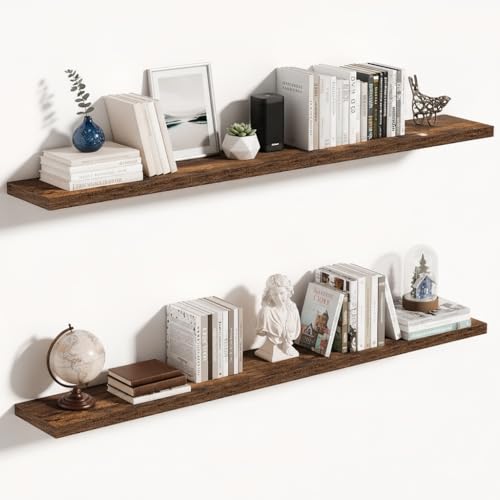 10 Inch Deep Floating Shelves for Wall 55” Set of 2 (2 Count)