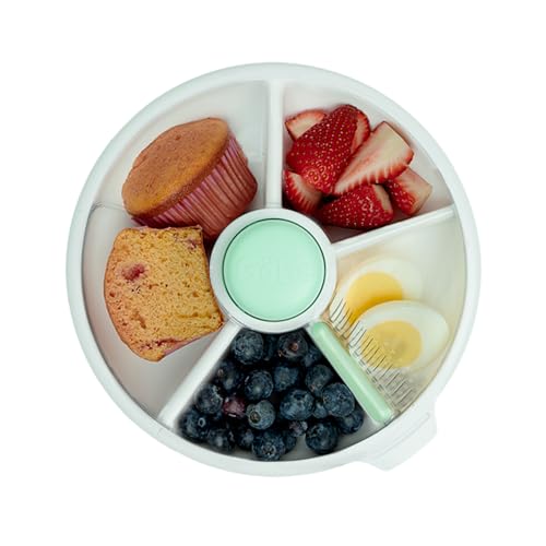 Kids Large Snack Spinner Slide Bundle with Hand Strap and Sticker Sheet (4 Count)