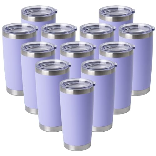 20oz Stainless Steel Tumblers Bulk (12 Count)