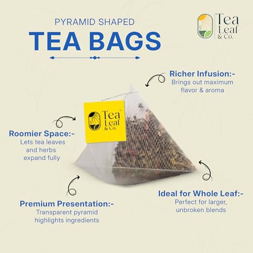 Tealeaf & Co. Butterfly Pea Herbal Tea Bags Blended with Fresh Herbs (3.52 Ounce)