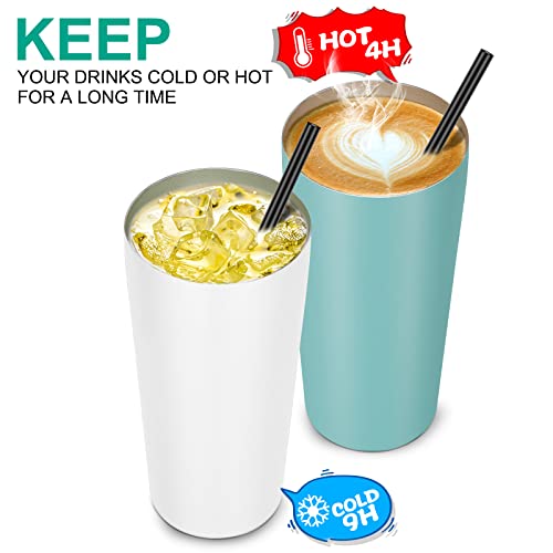 20oz Tumbler Bulk with Lid and Straw 6 Pack (6 Count)