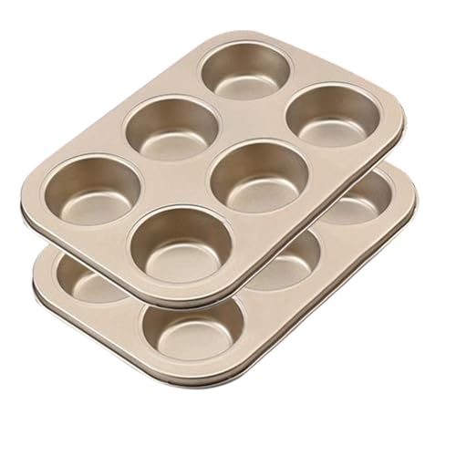 2 Packs Nonstick Round Muffin Baking Pan Tin