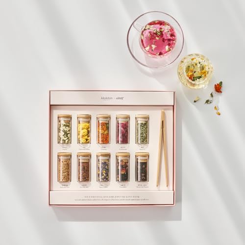 Premium 10 Tea Sampler Gift Set with Wooden Tweezers (10 Count)