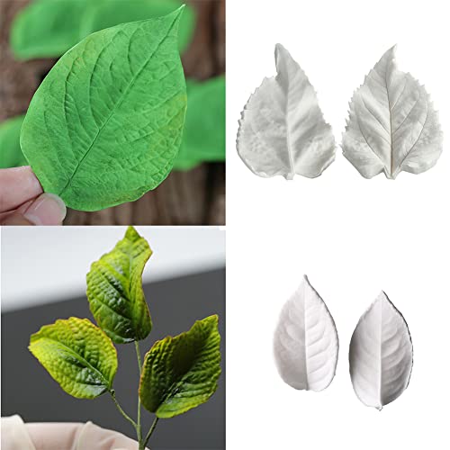8Pcs Sugar Paste Leaf Veiners Fontant Mold Fondant Silicone Leaf Rose (8 Count)