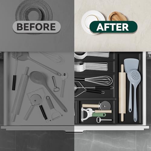 Bamboo Kitchen Drawer Organizer (2 Count)