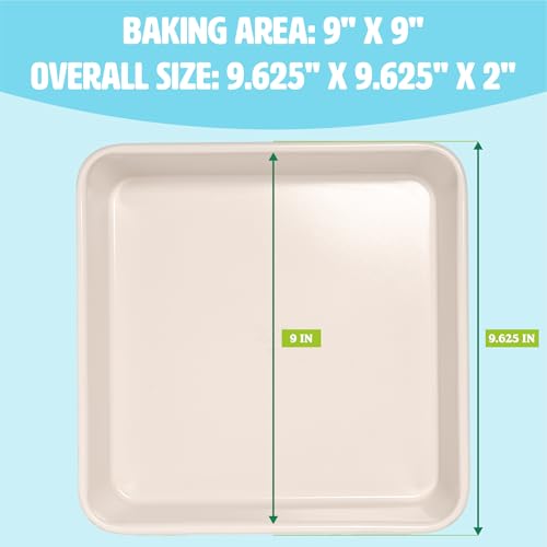 Clean Ceramic Square Cake Pans Set (2 Count)