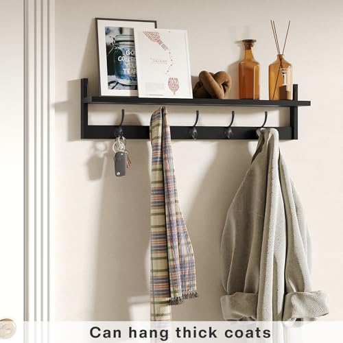 Wall Mounted Shelf with Hooks