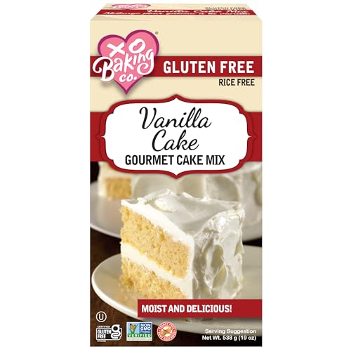 Gluten Free Vanilla Cake Gourmet Cake Mix; Non (19 Ounce)
