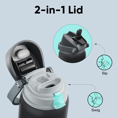 Insulated Water Bottle with Straw