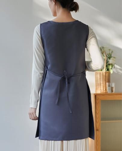 Unisex Cobbler Apron with 3 Deep Pockets Smock Vest Apron
