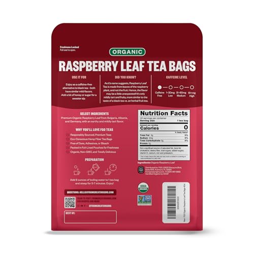Organic Red Raspberry Loose Leaf Herbal Tea (16 Ounce)