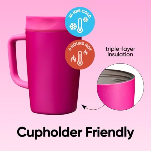 SmoothSip Slider Stainless Steel Insulated Travel Mug with Handle