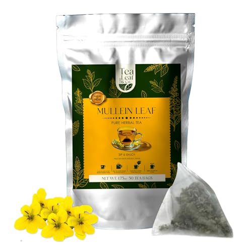Tealeaf & Co. Mullein Leaf Tea Blended with Fresh Herbs (7.055 Ounce)