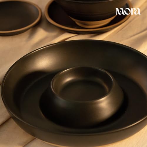 Mora Ceramic Chips and Dip Serving Tray
