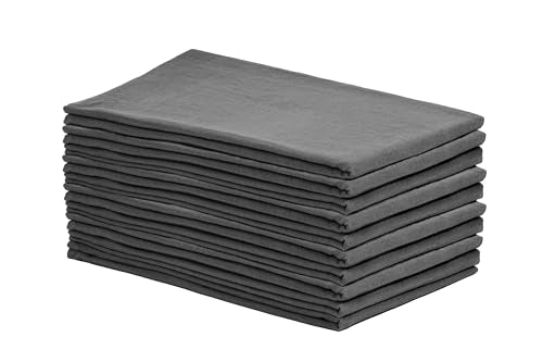 Organic Cotton Gray Tea Towels (10 Count)