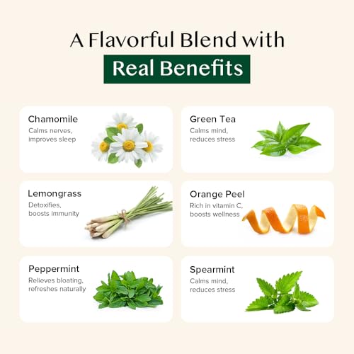 Chamomile Mint Citrus Green Tea Bags (15 Count)