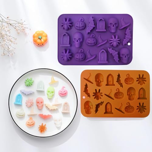 Halloween Molds Silicone for Chocolate 4 Pack