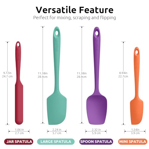 Silicone Spatula Set 600°F High Heat Resistant