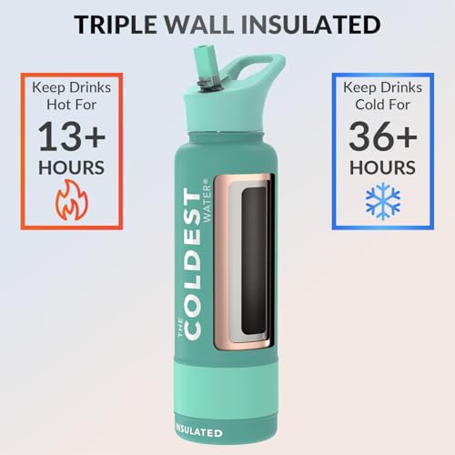 Coldest Insulated Water Bottle with Straw Lid