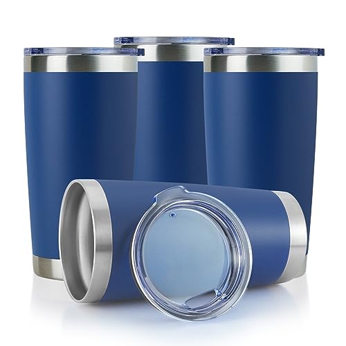 20oz Stainless Steel Tumbler Bulk with Lid (4 Count)