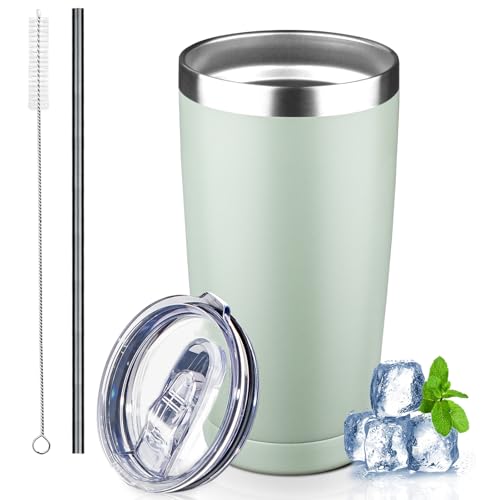 20 oz Tumbler with Lids and Straws