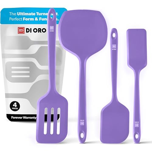 DI ORO Silicone Turner Spatula Set (4 Count)