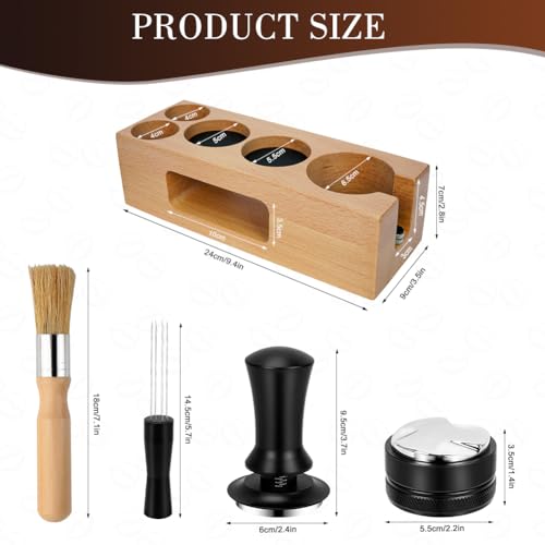 5 Pack Espresso Tamper Set 51mm with Espresso Tamping Station