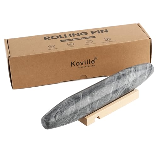 African Natural Grey Marble French Rolling Pin