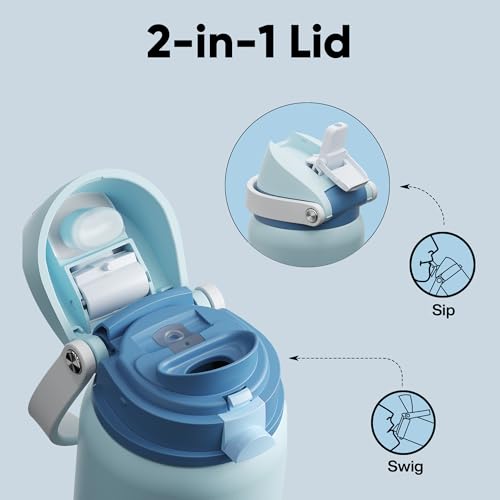 Insulated Water Bottle with Straw