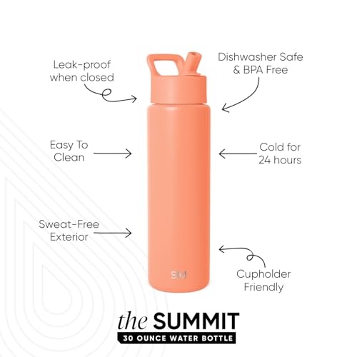 Insulated Water Bottle with Straw