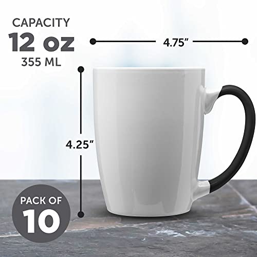Java Two Tone Coffee Mugs 12 oz. Set of 10 (10 Count)