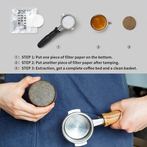 53mm Espresso Paper Filters Fits 54mm Portafilter Baskets (1000 Count)