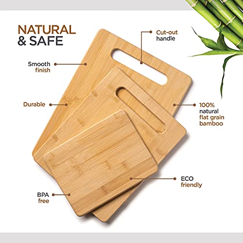 Bamboo Cutting Boards for Kitchen (3 Count)